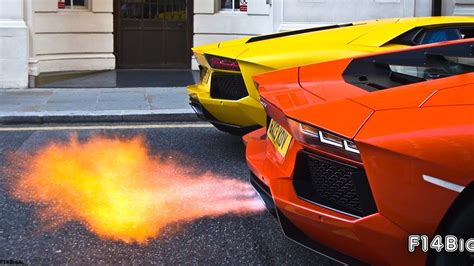 Lamborghini Aventador Rev Battle Flames And Tunnel Blast Youtube