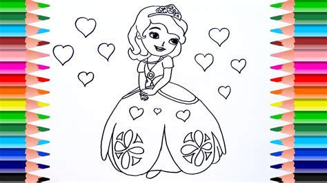 Free printable princess sofia coloring page for kids to download, sofia the first coloring pages Coloring Pages Sofia | How to draw Sofia Princess | Learn ...