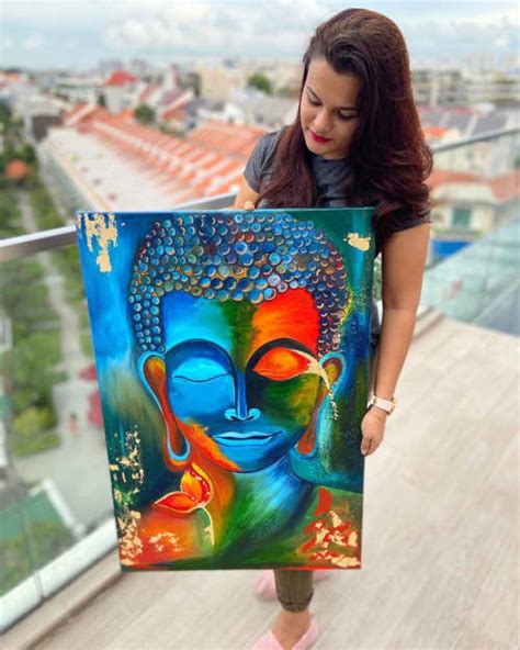 Buddha Oil Painting By Divinesutra Ipshita Shetty Wescover Paintings