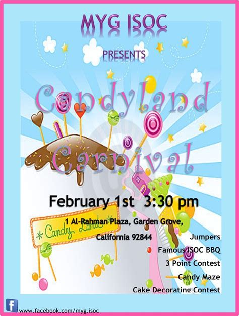 Candy Land Carnival Flyer Candyland School Carnival Carnival