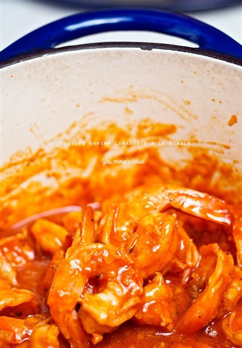 Savory tomato spicy sauce made with arbol peppers. Deviled Shrimp Camarones a la Diabla ~Yes, more please!