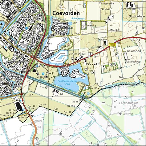 Coevorden, de plek waar oud en nieuw samen komen. Koop Topografische kaart schaal 1:25.000 (Emmen, Coevorden ...