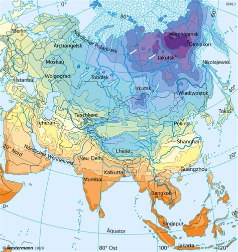 Melyik a legjobb klíma márka? Diercke Weltatlas - Kartenansicht - Asien - Temperaturen ...