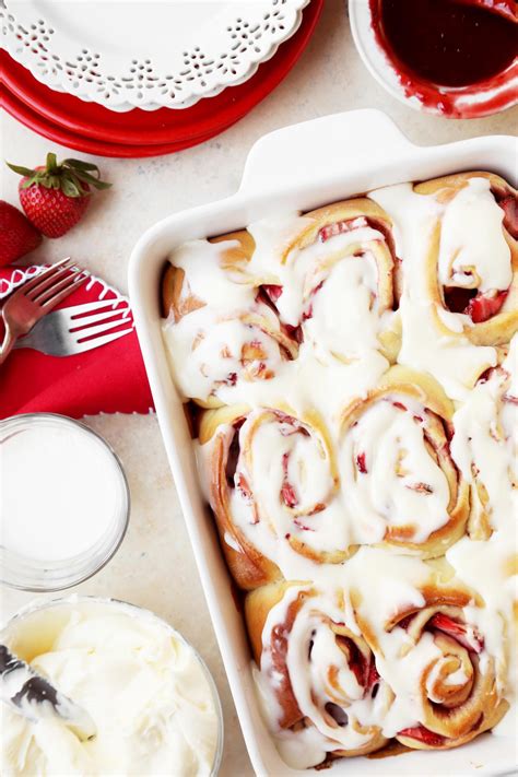 Strawberries And Cream Cinnamon Rolls The Candid Appetite