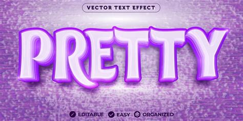 Premium Vector Pretty Text Effectfully Editable Font Text Effect