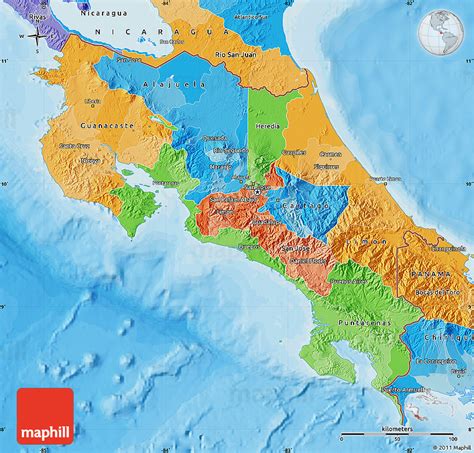 Political Map Of Costa Rica