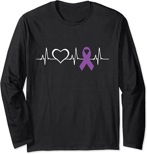 Epilepsy Awareness Shirt Epilepsy Awareness Heart Long Sleeve T Shirt Clothing