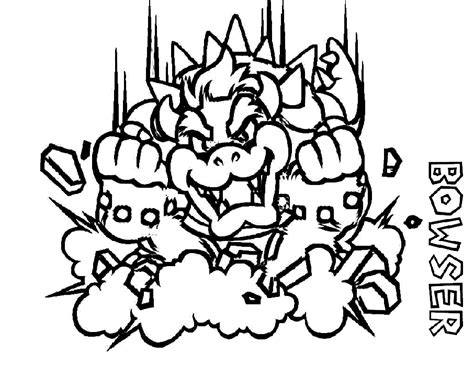 Mario bowser coloring pages download and print for free