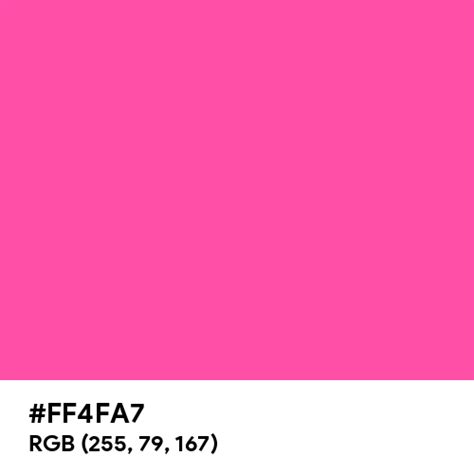 Neon Hot Pink Color Hex Code Is Ff4fa7