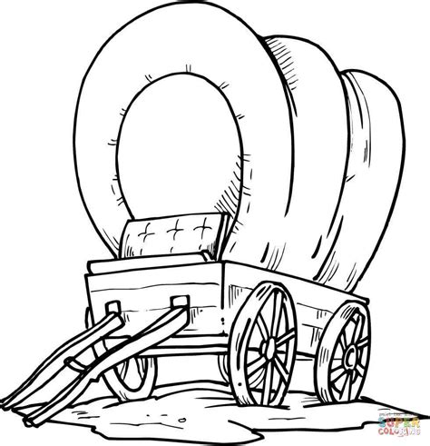 Horse And Wagon Coloring Pages At Free Printable