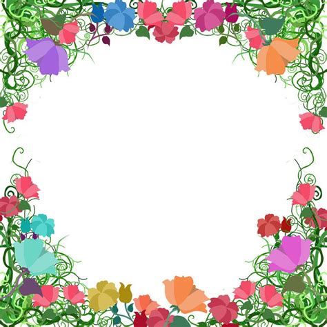 Vine Border By Ozaidesigns On Deviantart Flower Border Clip Art Borders Flower Frame