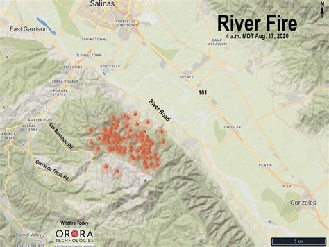 Estimated fire locations in california from nasa's fire information for resource management system (firms). California Archives - Wildfire Today
