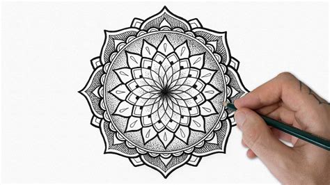 How To Draw A Simple Mandala For Beginners Step By Step Youtube