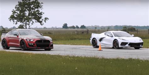 2020 Mustang Shelby Gt500 Drag Races 2020 Corvette C8 Video