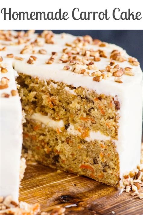 Spread with remaining frosting and sprinkle with remaining ½ cup pecans. A moist and delicious Homemade Carrot Cake. A simple ...