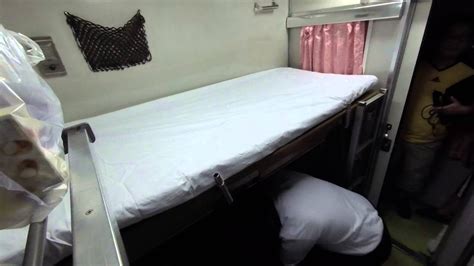 Setting Up Bed On Thailand Railway Vip 1st Class Sleeper Bangkok Non