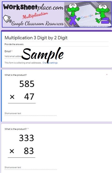 3 Digit By 2 Digit Multiplication Worksheets