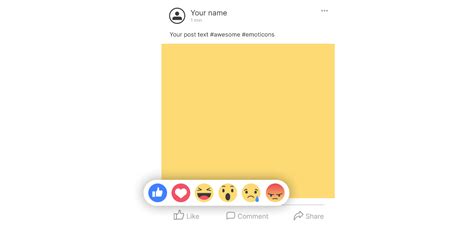 Facebook Post Template With Editable Icons Figma