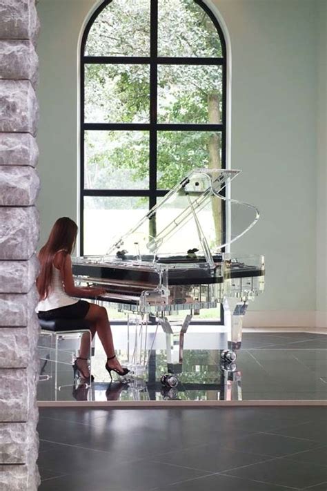 Furniture pads self adhesive felt rubberfoam floor scratch protector 272 pcs. Transparent grand piano makes your music crystal clear