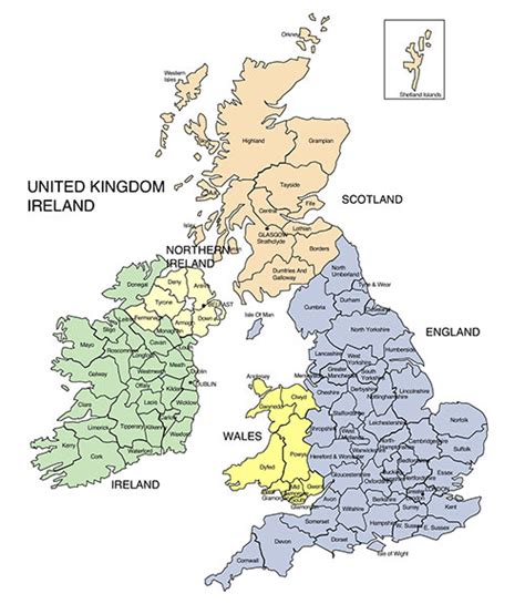 World Countries United Kingdom And Ireland Clip Art Maps Bj Design