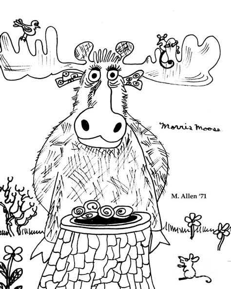 Morris Moose Cartoon Drawing Photograph By Merton Allen Fine Art
