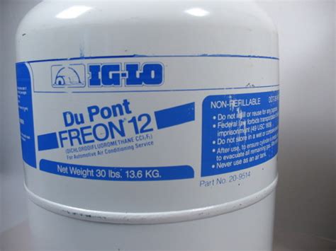 Dupont Freon 12 R 12 Refrigerant 30lb Can Weight 336lbs