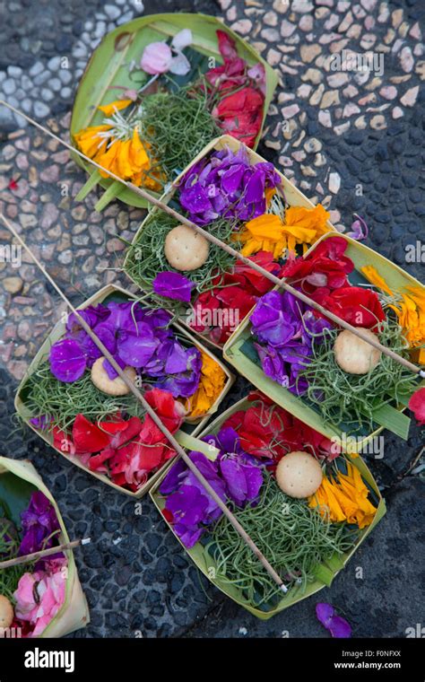 Balinese Offerings Stock Photo Alamy