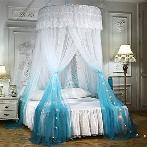 Use a curtain rod and a table cloth you're a classy person, you need a classy bed. Mengersi Princess Bed Canopy Romantic Round Dome Bed ...