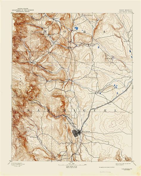 Collection C 007 Usgs Topographic Map Of Las Vegas Nm At The