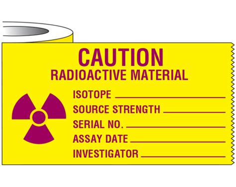 Warning Tape Radioactive Materials Shamrock Mg Scientific