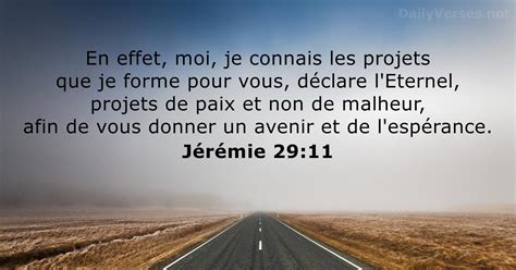 Jérémie 29 11 Verset De La Bible