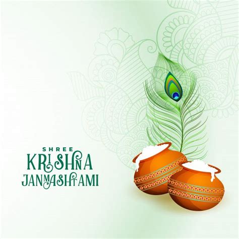 Download Shree Krishna Janmashtami Indian Festival Greeting Background