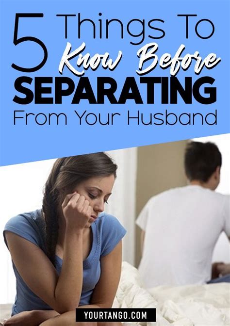 5 Things To Know Before Separating From Your Husband Or Wife That Could Save Your Marriage