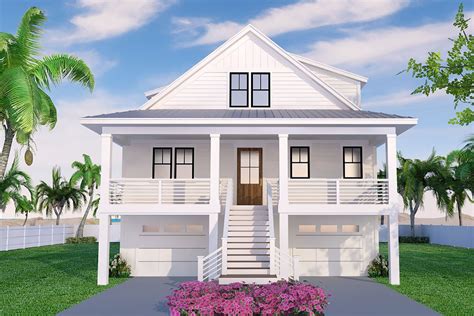 3 Bed Beach House Plan With Front And Rear Porches 15261nc