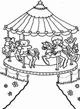 Coloring Pages Park Carnival Carousel Flag Theme Brazil Color Amusement Roundabout Printable Magic Getcolorings Getdrawings Popular Brazilian sketch template