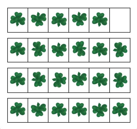 Full Page Printable Shamrock Template