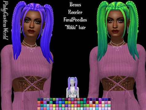 Feralpoodles Nikki Hair Recolors By Pinkycustomworld At Tsr Sims 4