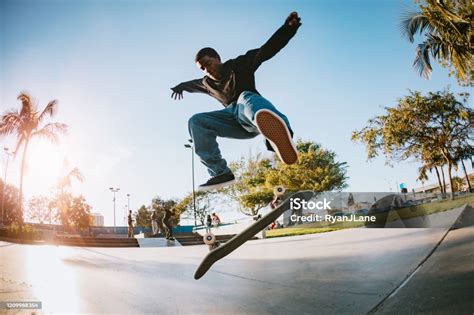 Young Man Skateboarding In Los Angeles Stock Photo Download Image Now