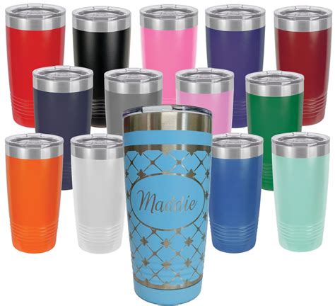 20 Oz Full Wrap Vacuum Insulated Stainless Steel Tumbler With Lid