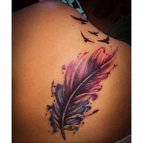 Download Feather Tattoo Watercolor Tattoo Cover Up Ideas