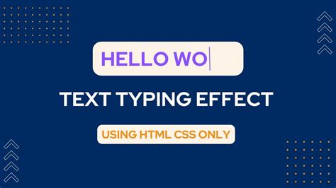 Text Typing Effect Using Html Css Only Typewriter Effect Html Css