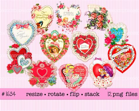 Vintage Valentine Hearts Clip Art 10 Free Cliparts Download Images On
