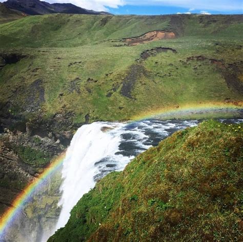 Rainbow Waterfall Skogafoss Falls Iceland Photorator