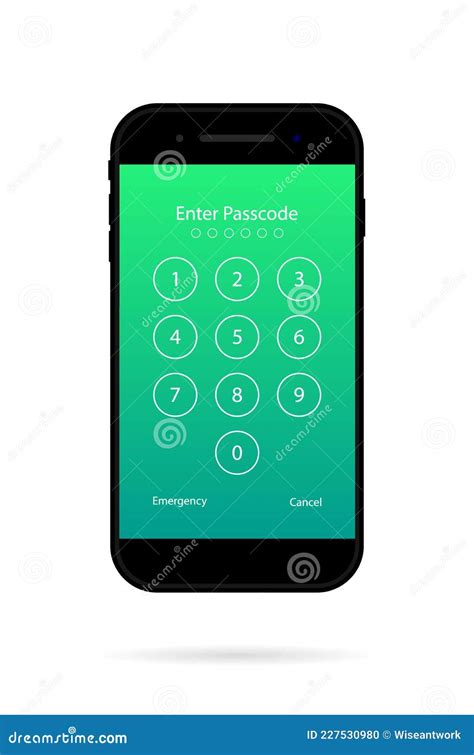 Password For Unlock In Phone Screen Numeric Passcode In Smartphone