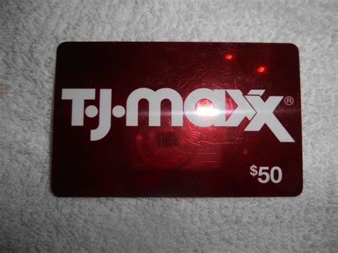 T J MAXX Gift Card For Fifty Dollars Photo Shows Validated Etsy Australia