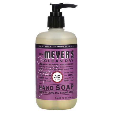 Mrs Meyers Clean Day Hand Soap Plum Berry 125 Fl Oz 370 Ml