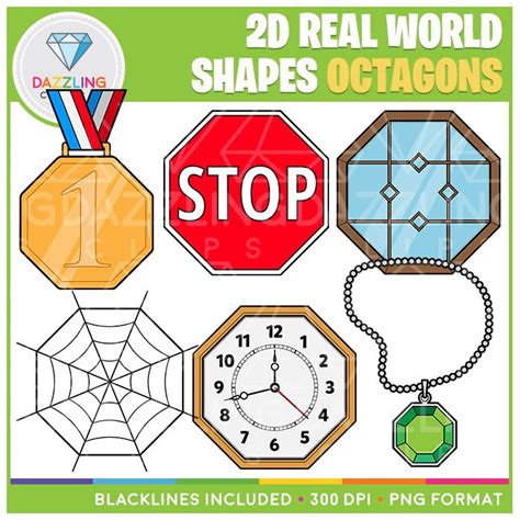 2d Shapes Real Life Objects Clip Art Octagons 2d Shapes Octagon Shapes