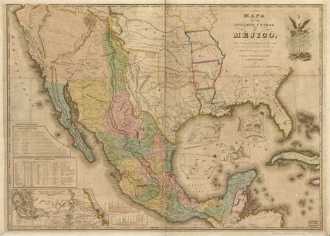 Map Of The United States Of Mexico Circa 1847 1610x1154 Mexican