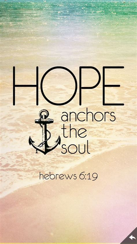 Fastened to the rock which cannot move, grounded firm and deep in the. 💜💙🚣 | Hope quotes, Hope anchor, Quotes