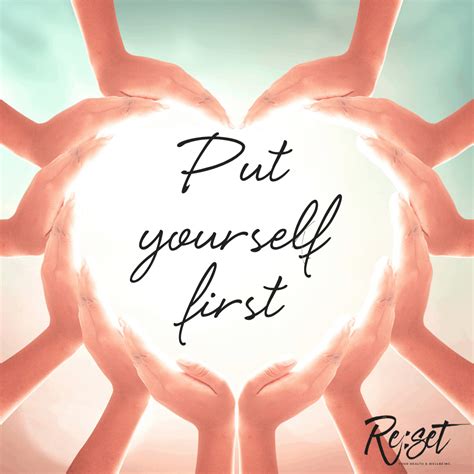 Putting yourself first - Reset